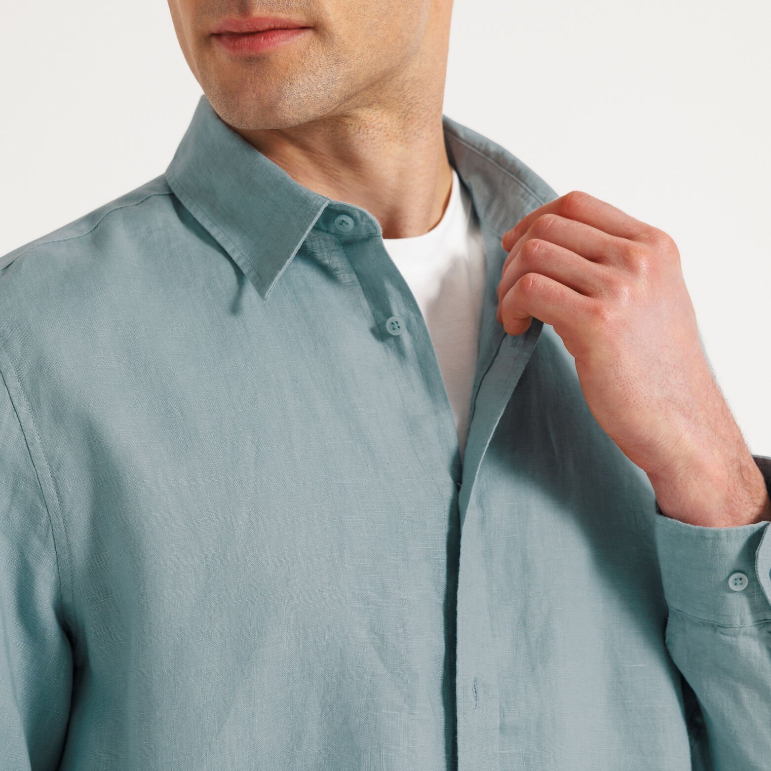 Chemise en lin unie