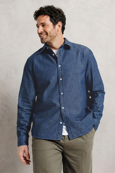 Regular fit denim hemd