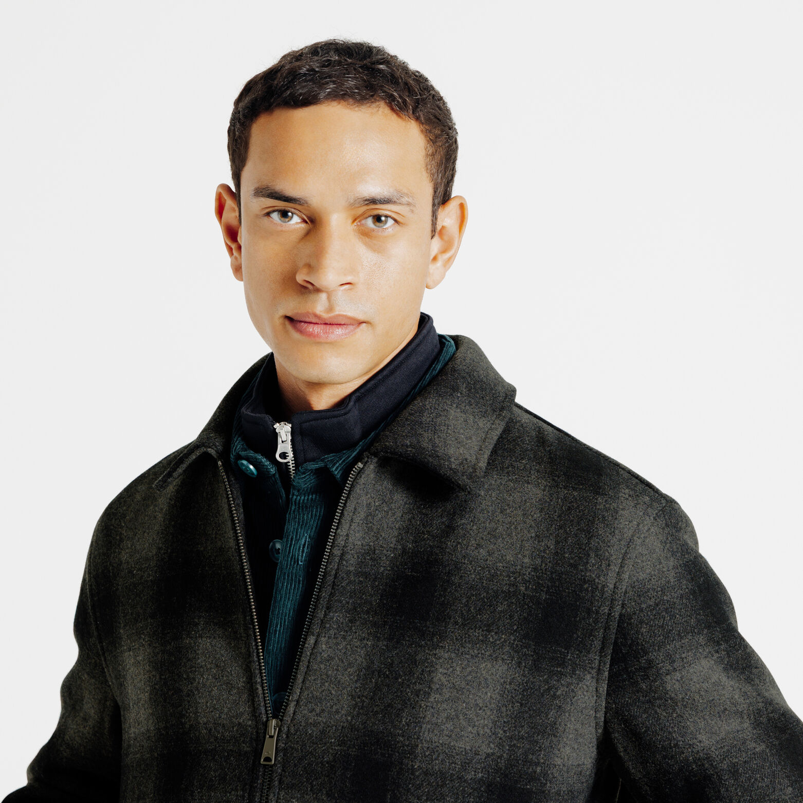 Blouson col chemise zippé