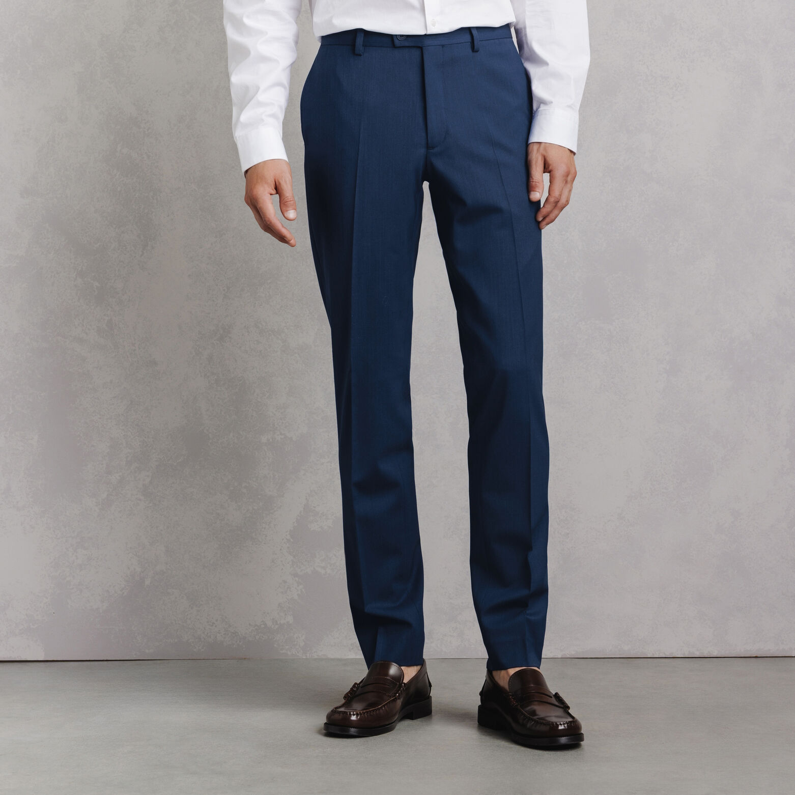 Pantalon de costume slim bi-stretch uni