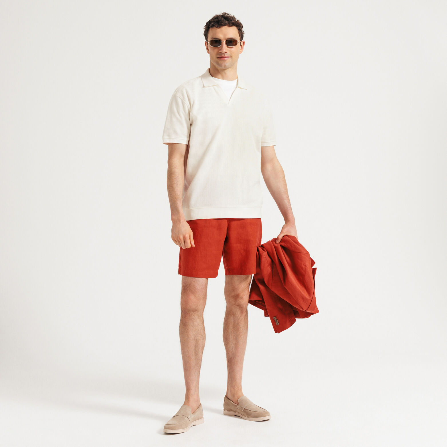 Polo korte mouwen met resortkraag in ribstof