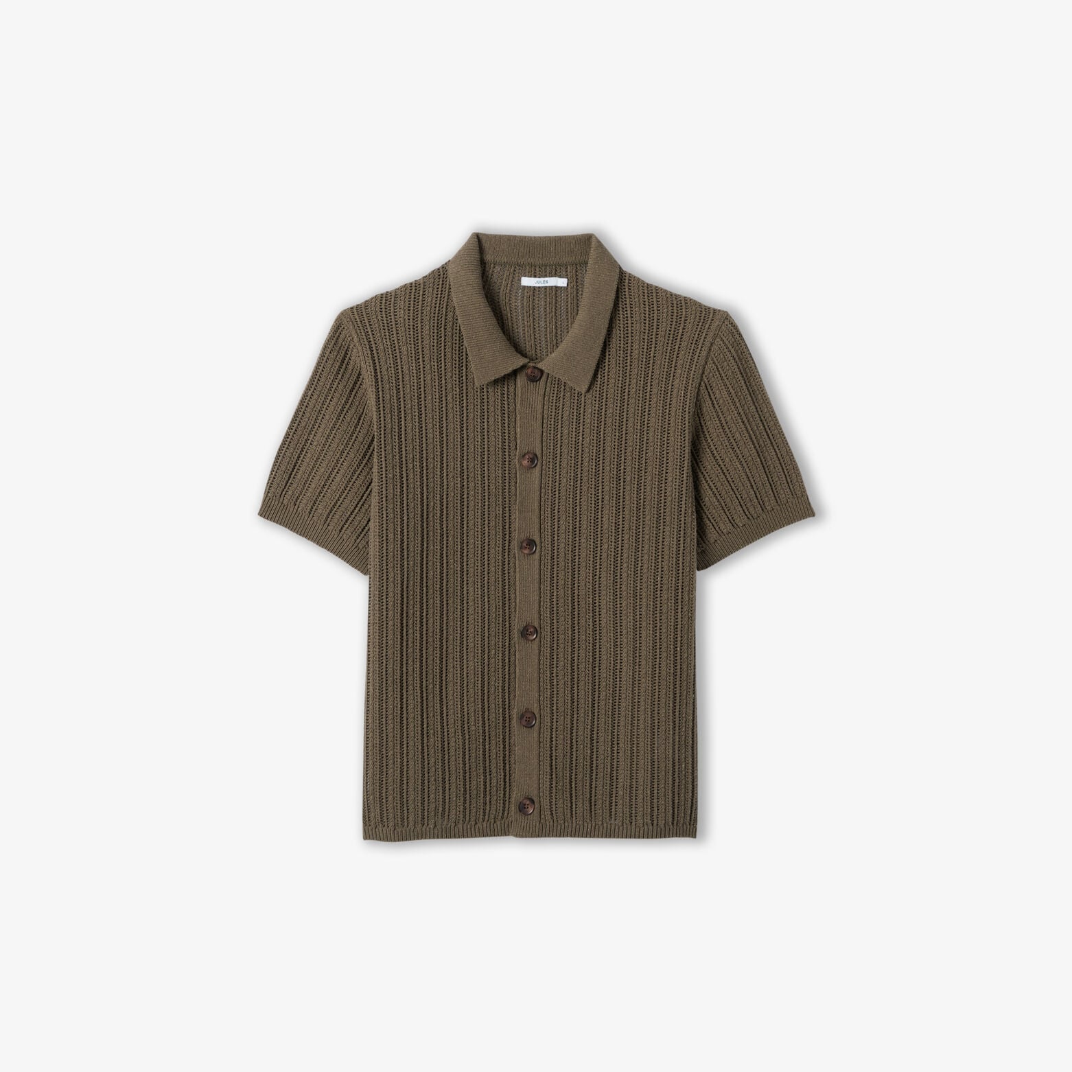 Polo en maille manches courtes crochet