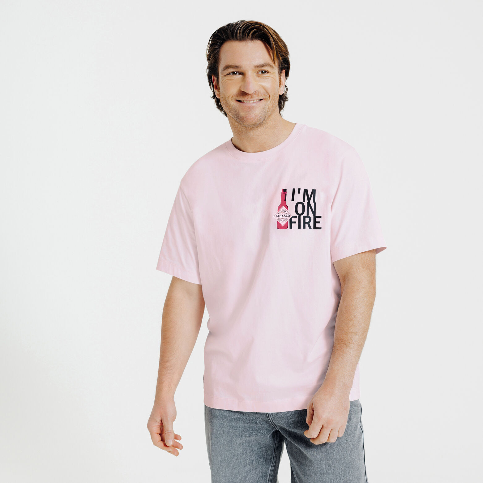 Tee shirt imprim&eacute; poitrine licence Tabasco