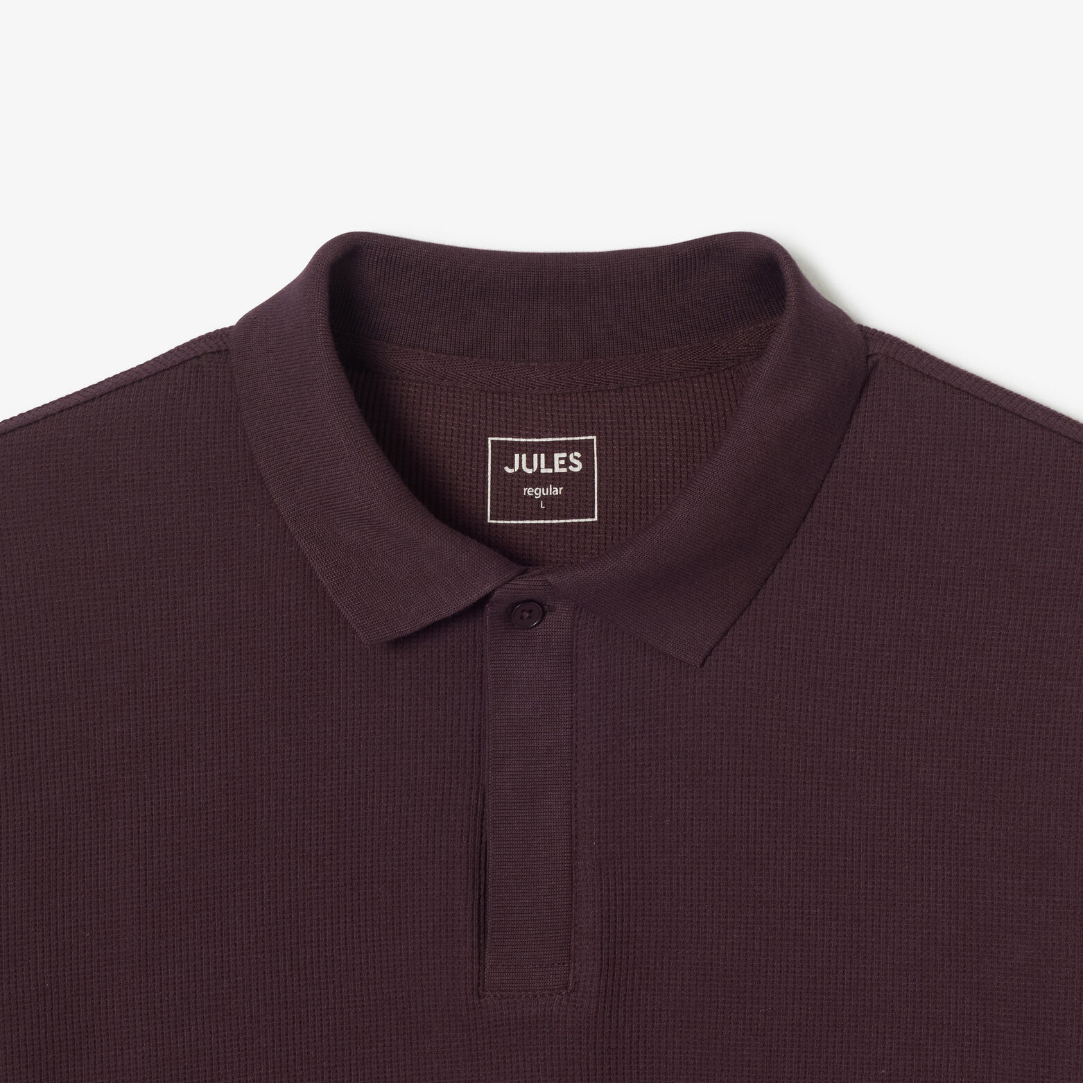 Polo manches longues gaufré