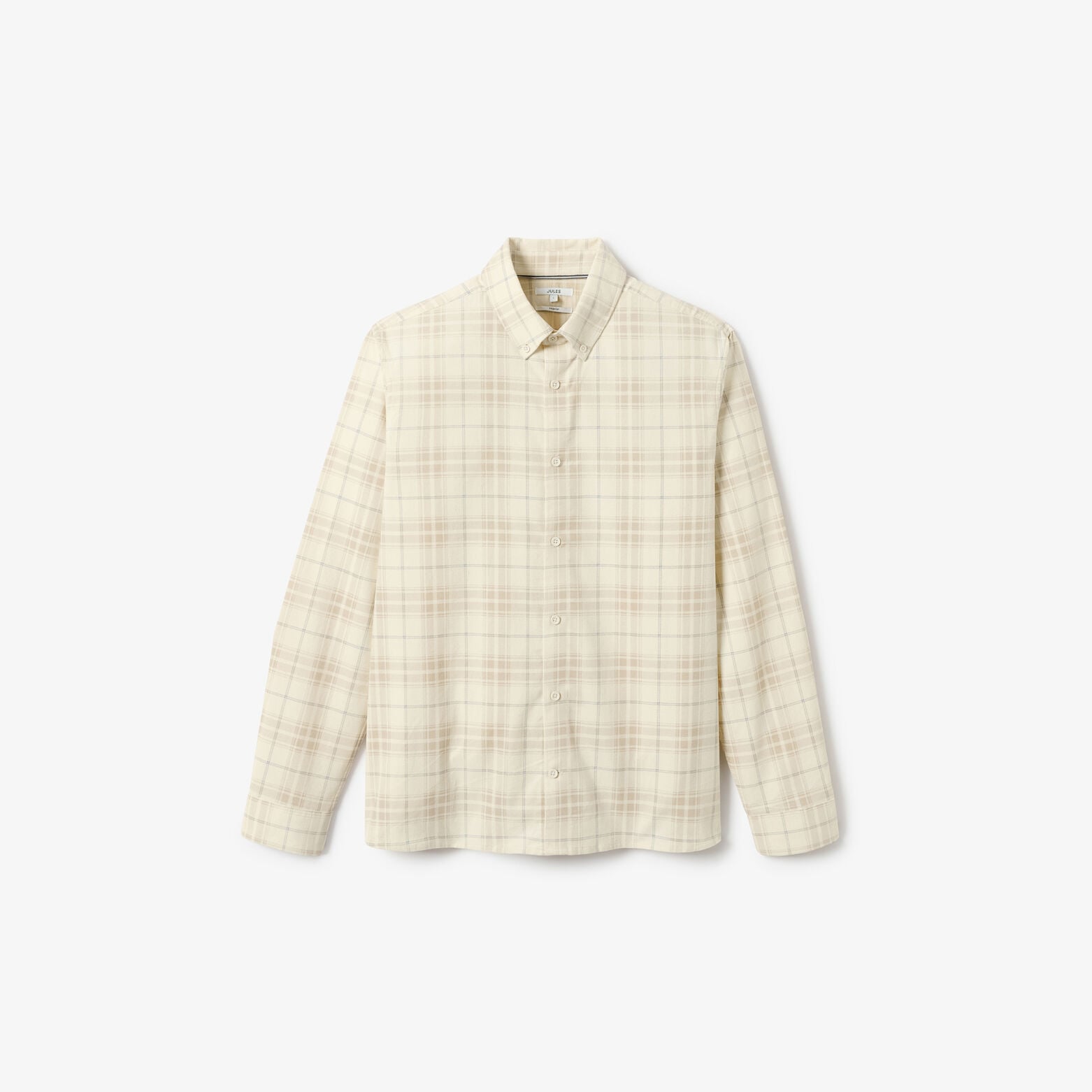 Chemise regular &agrave; carreaux en velours