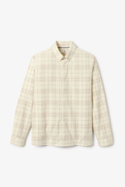 Chemise regular &agrave; carreaux en velours
