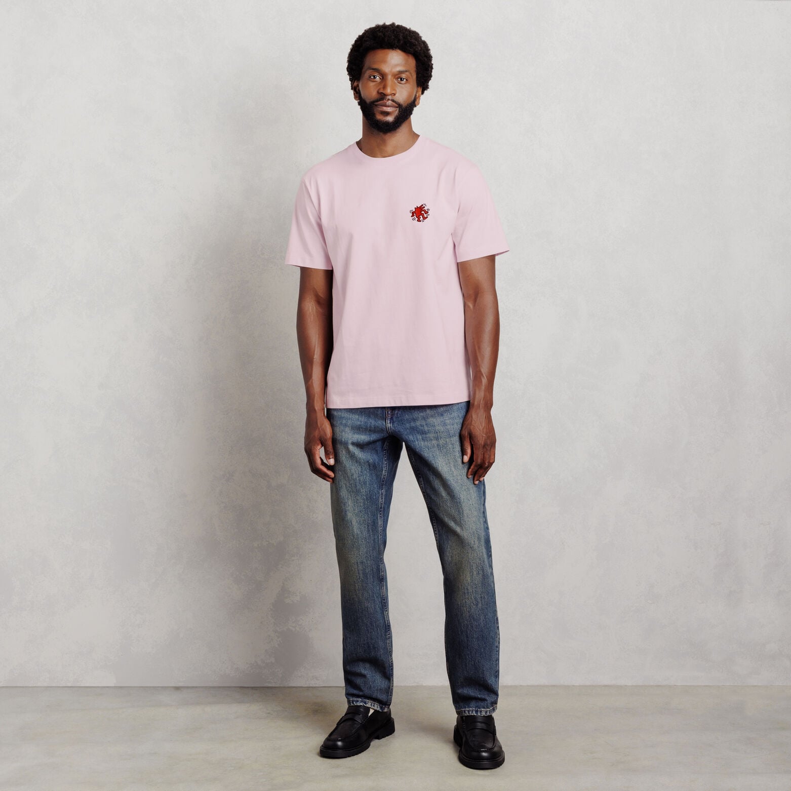 Geborduurd T-shirt relax licentie Keith Haring