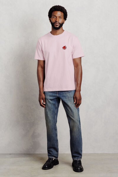 Geborduurd T-shirt relax licentie Keith Haring