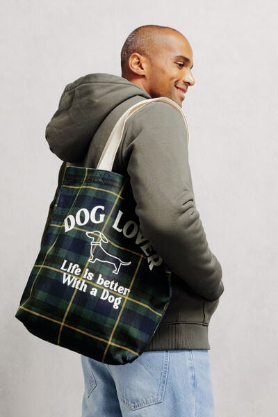 Tote bag en toile fantaisie "Dog Lover"