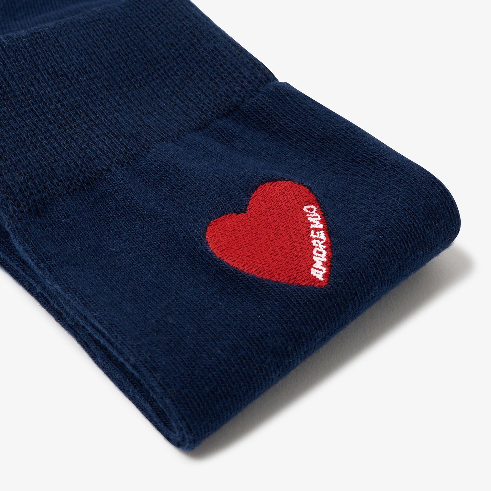 Chaussettes brodées coeur Saint-Valentin