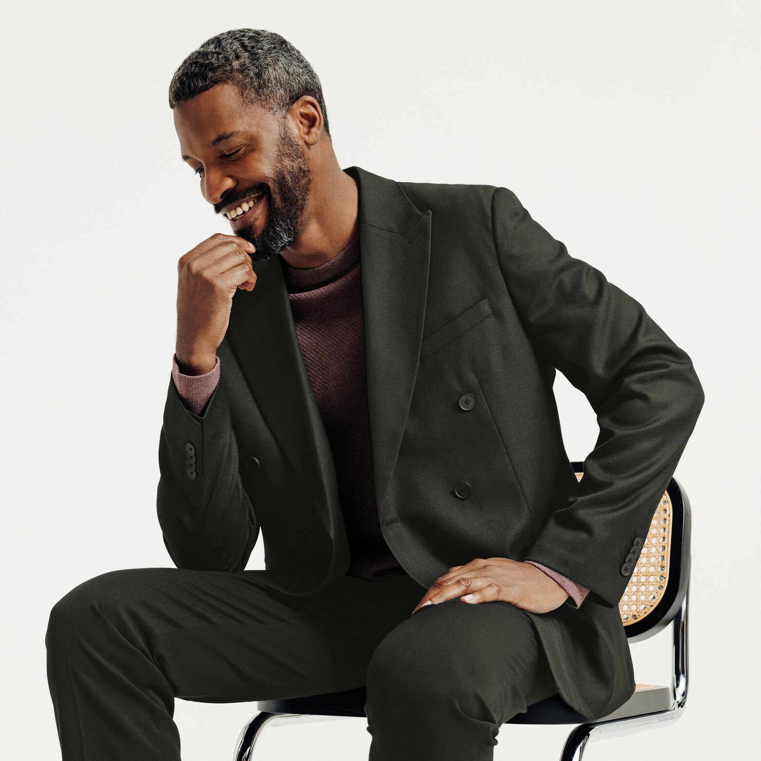 Veste de costume crois&eacute;e confort