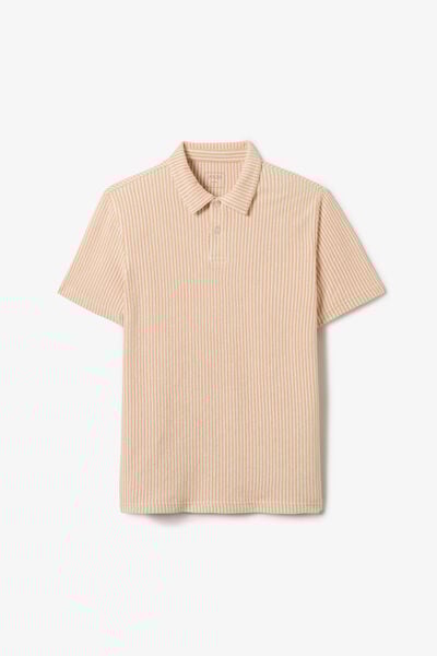 Polo manches courtes uni mati&egrave;re &eacute;ponge