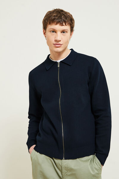 Gilet zippé col chemise