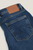 Straight jeans, 3 lengtes in gerecycled katoen