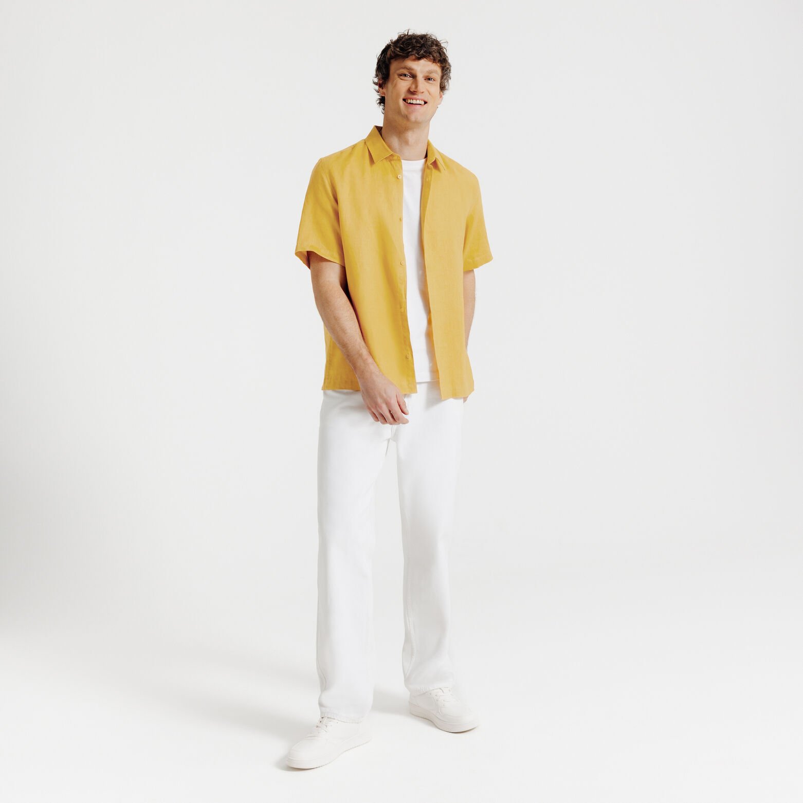 Effen hemdje in katoenlinnen