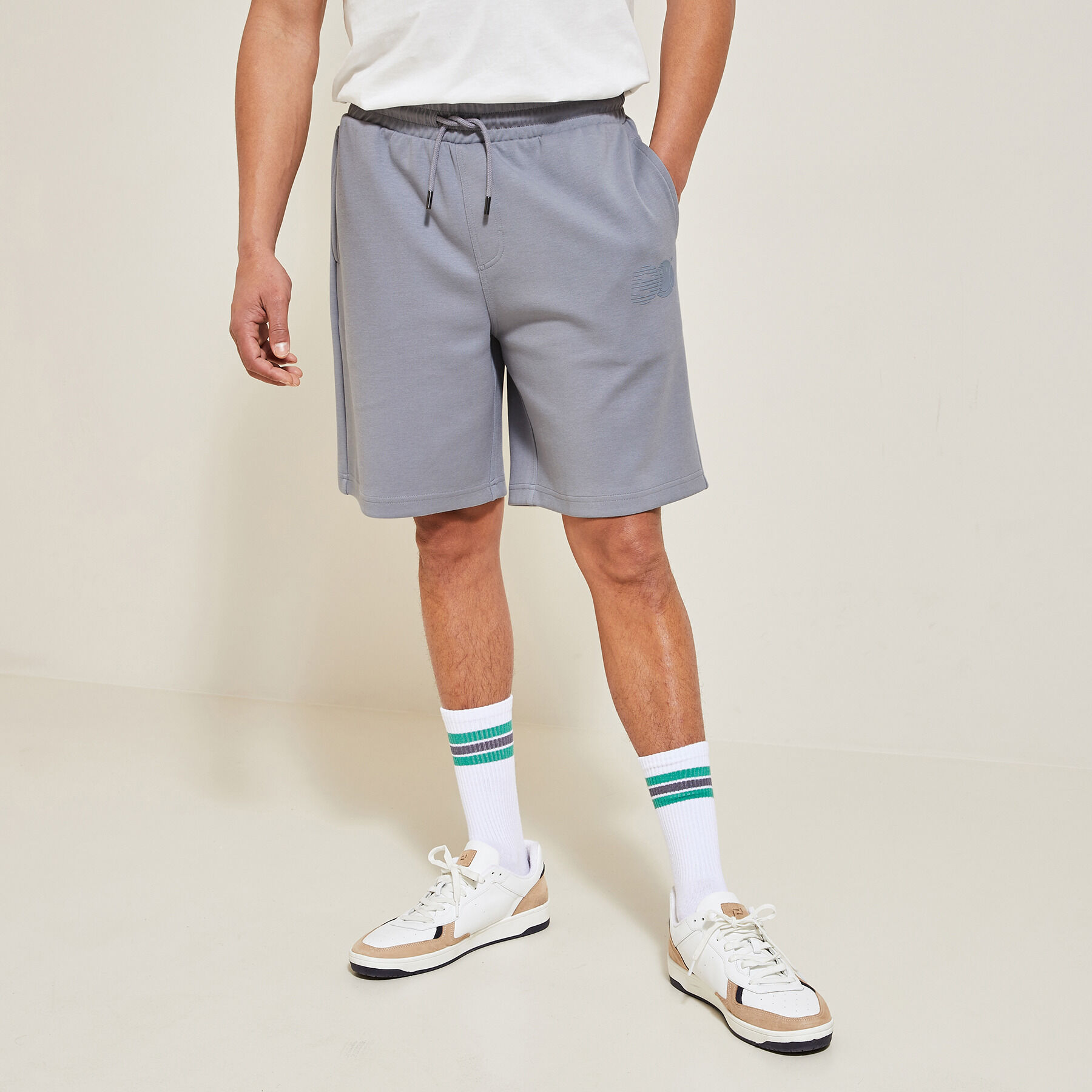 Short en molleton Gris Homme Jules