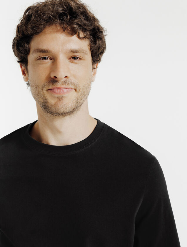 Tee shirt manches longues mati&egrave;re douce