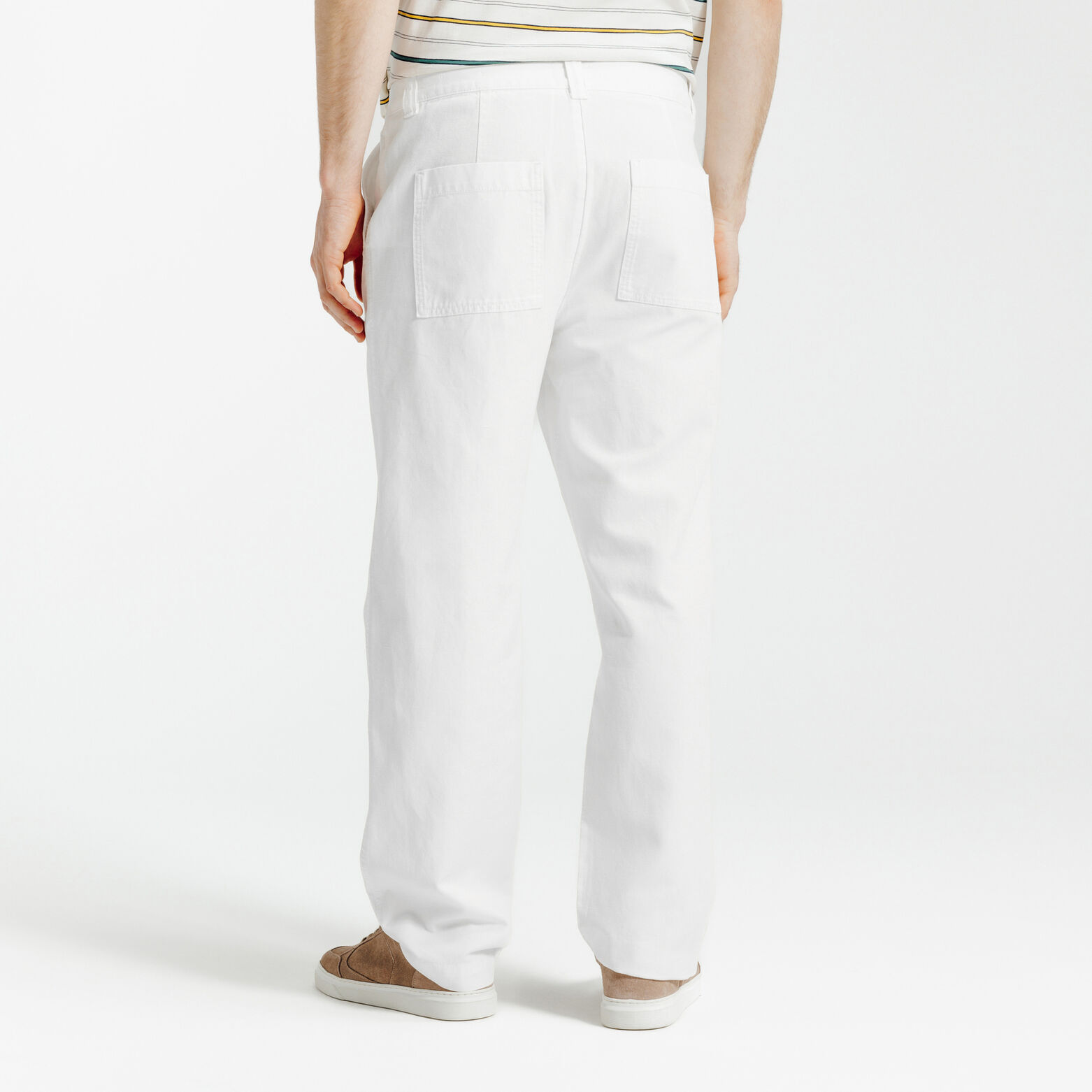 Pantalon loose en coton lin