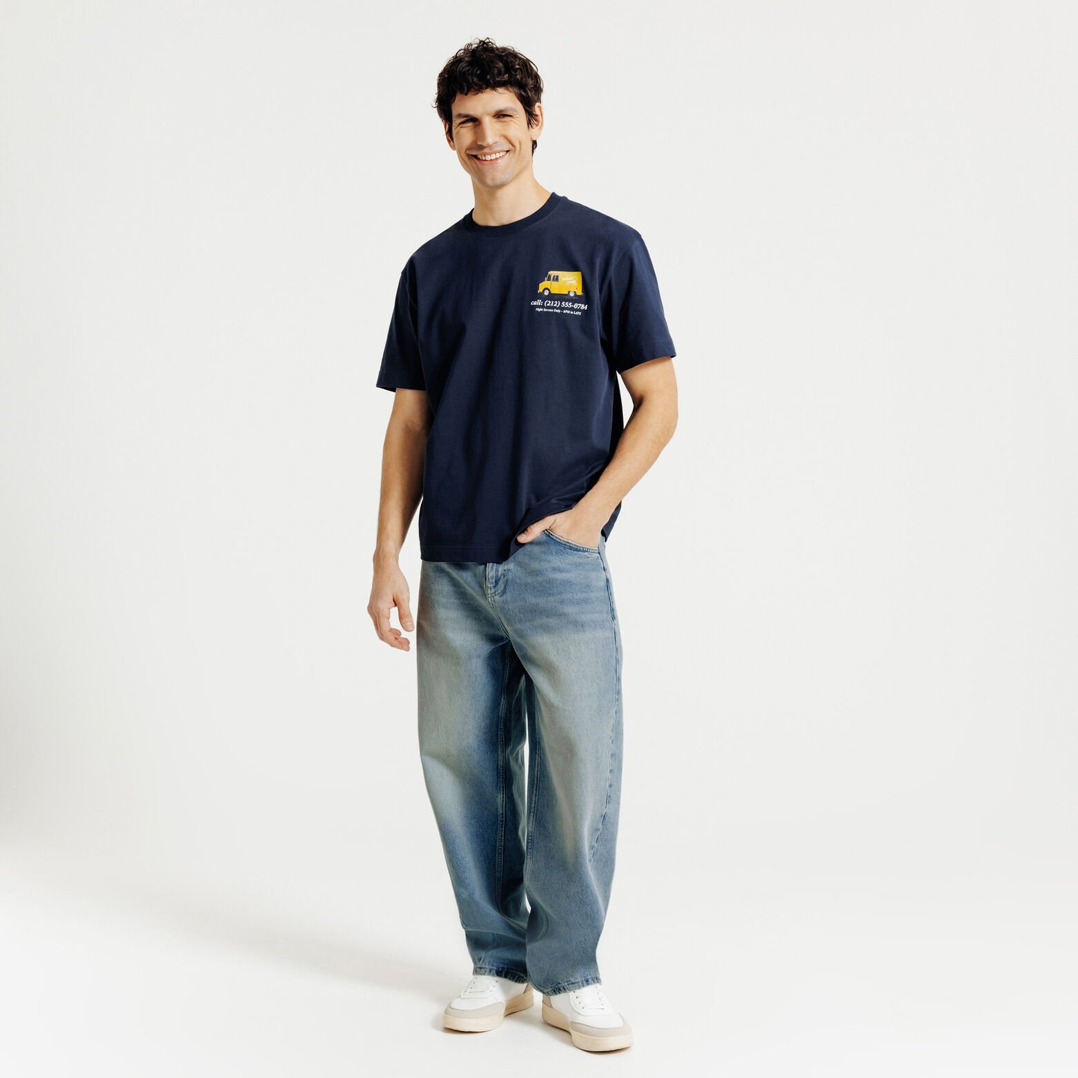 Jean skateur coutures tournantes