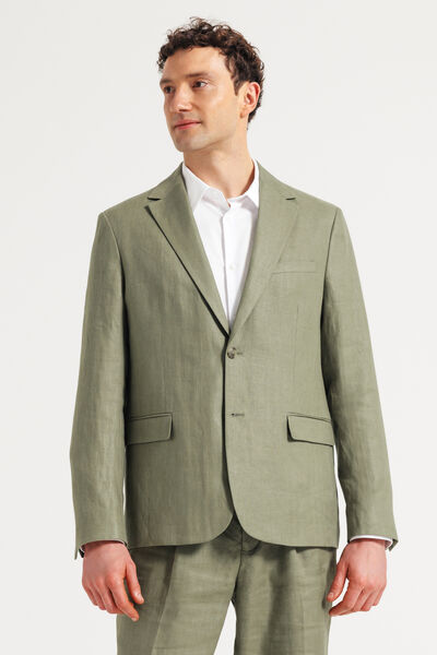 Veste de Costume Vert Kaki