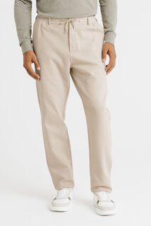 Tapered fit chinobroek in tricot