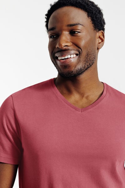 Tee shirt col V en coton