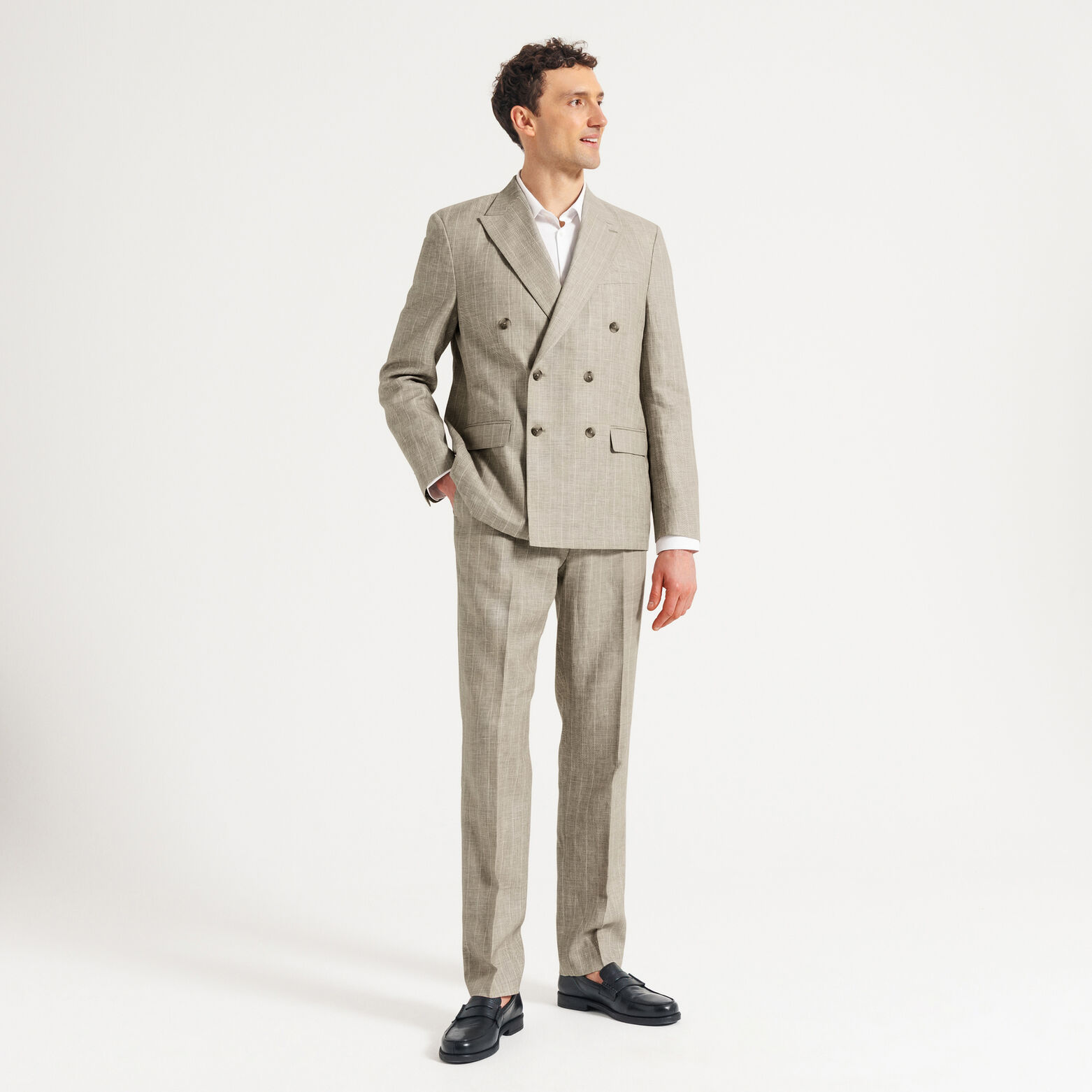 Pantalon de costume confort ray&eacute;