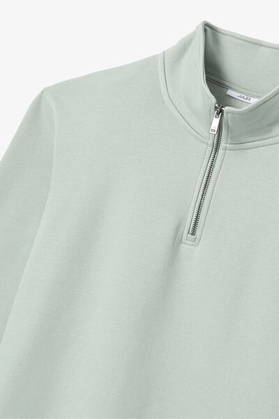 Sweater met opstaande ritskraag