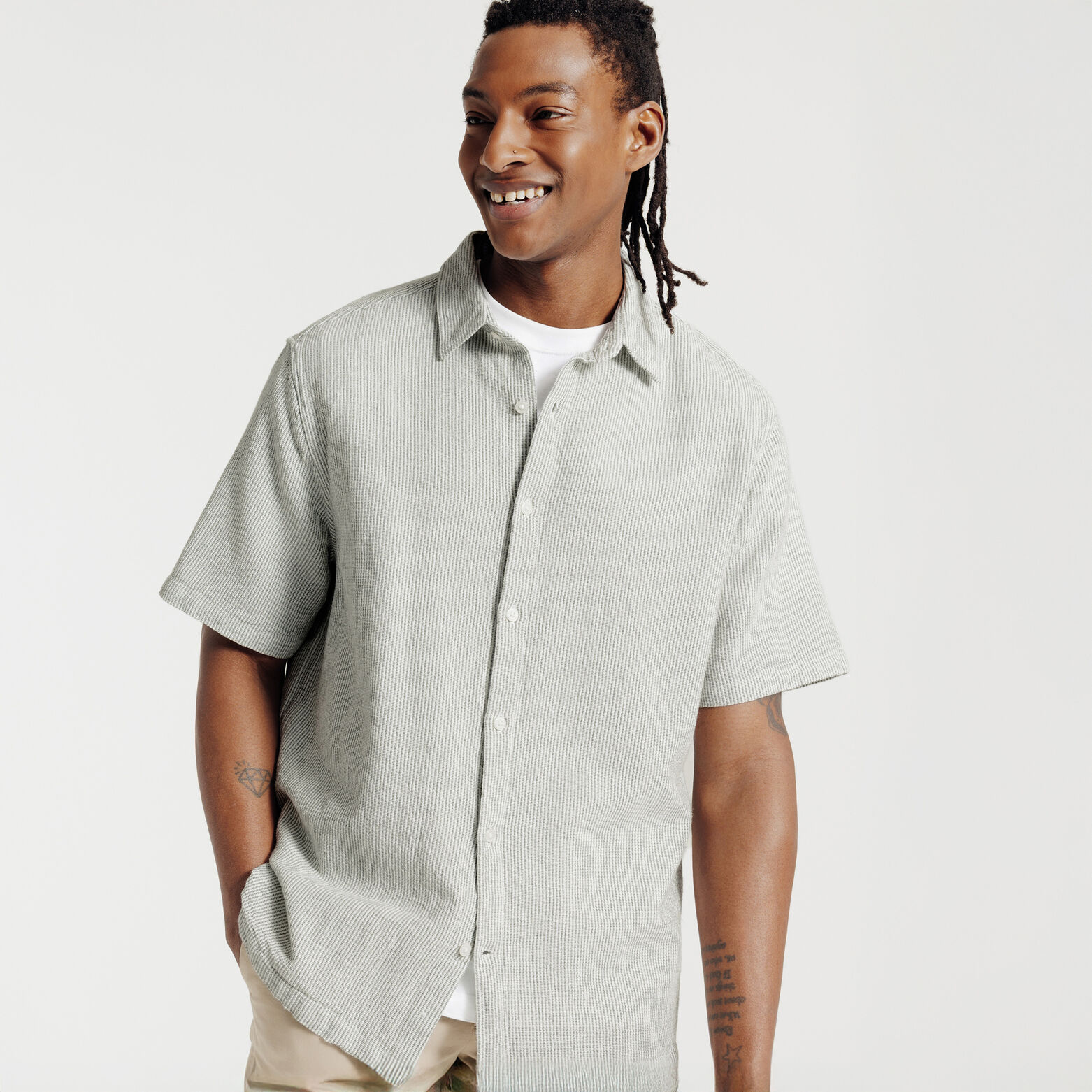 Effen gebreid hemdje in katoen 