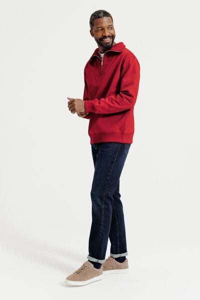 Sweat col camionneur zipp&eacute;