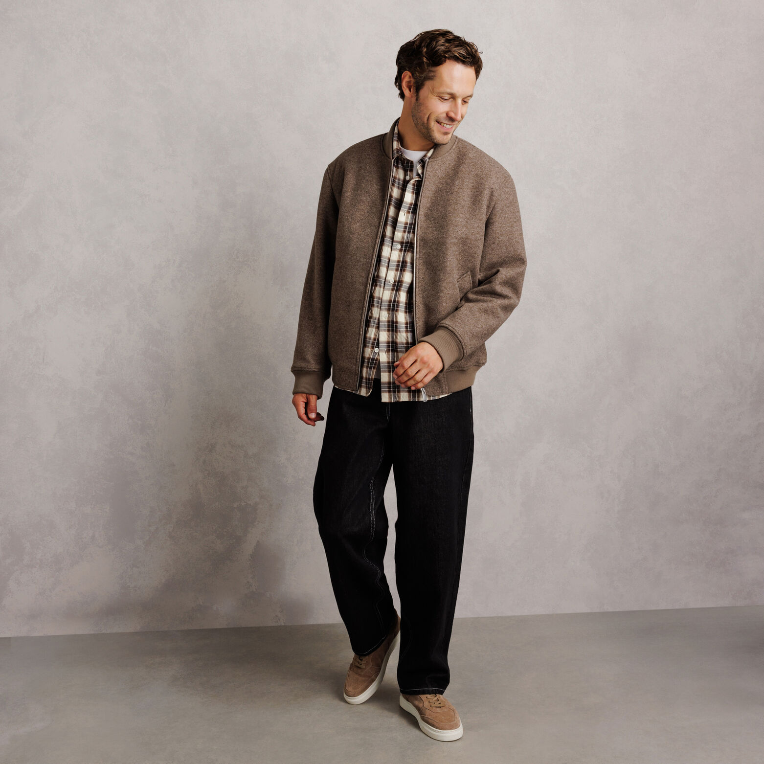 Chemise regular col fran&ccedil;ais &agrave; carreaux