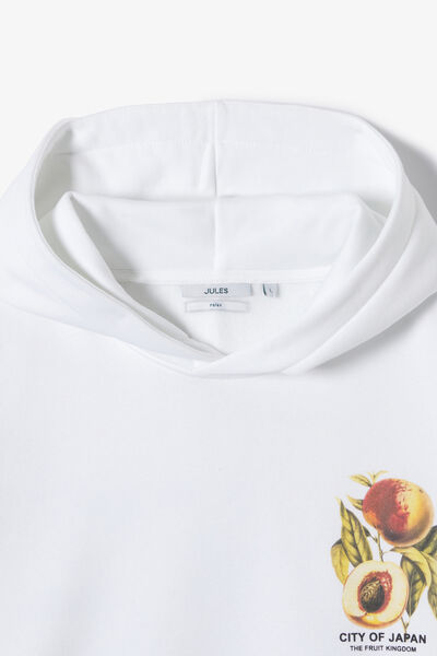 Sweat &agrave; capuche imprim&eacute; japonais devant dos