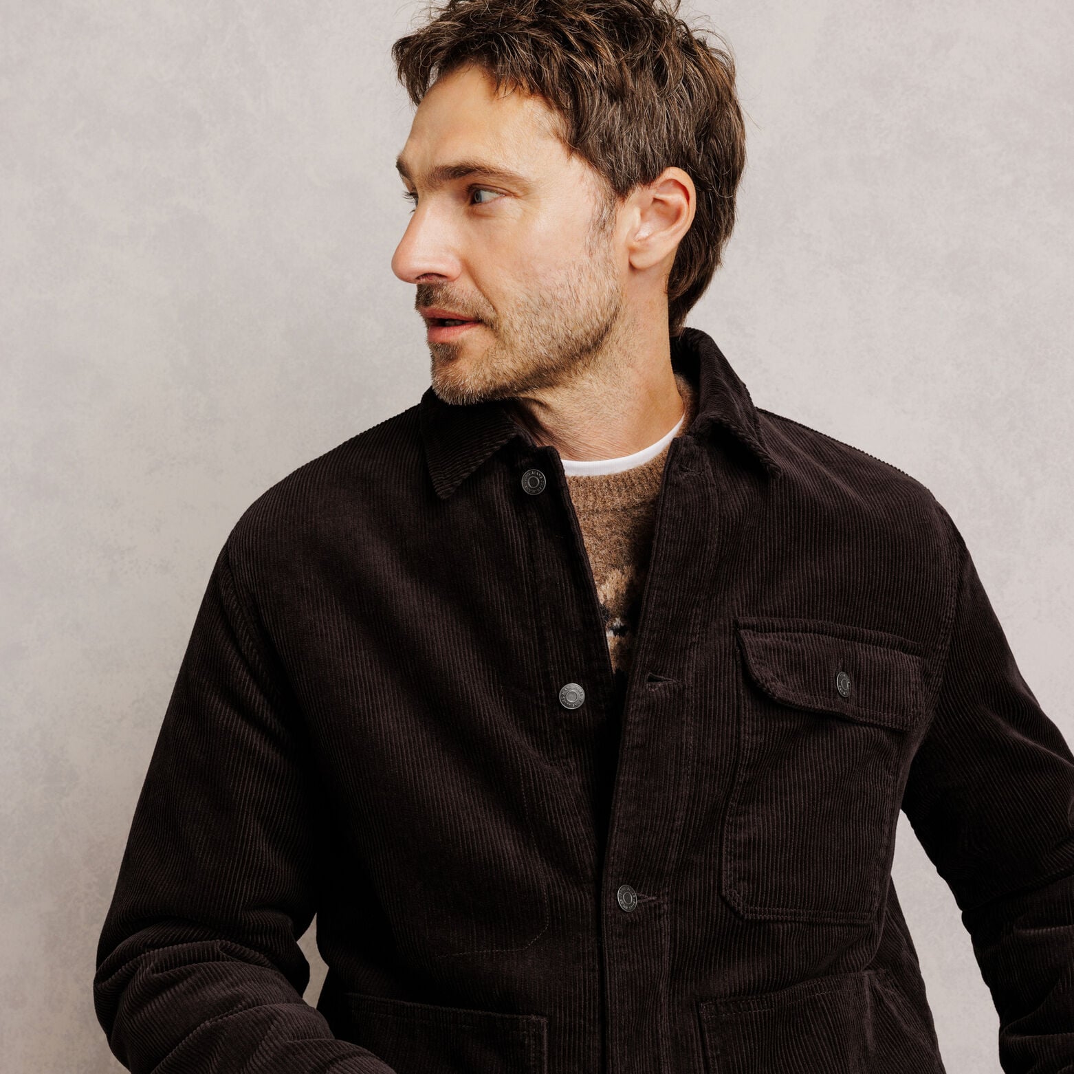 Veste velours int&eacute;rieur en sherpa