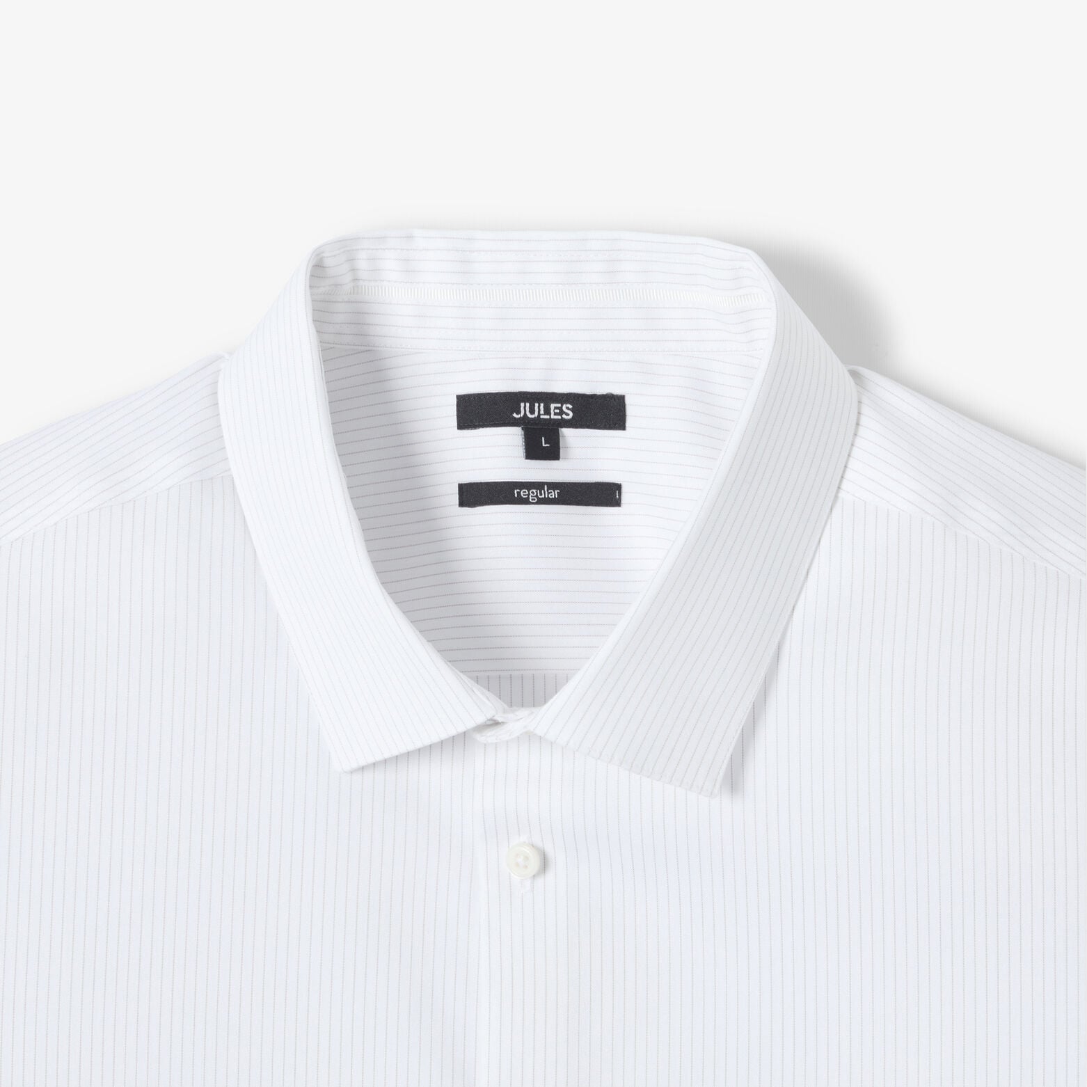 Chemise sans repassage regular en coton ray&eacute;e