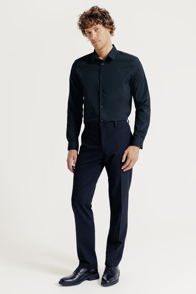 Chemise regular unie coton