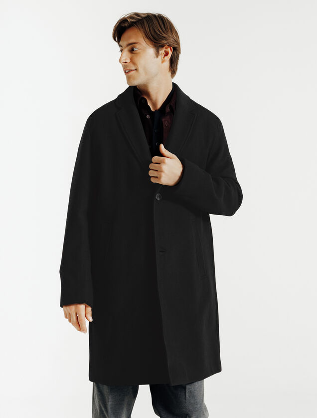 Manteau hiver long col tailleur