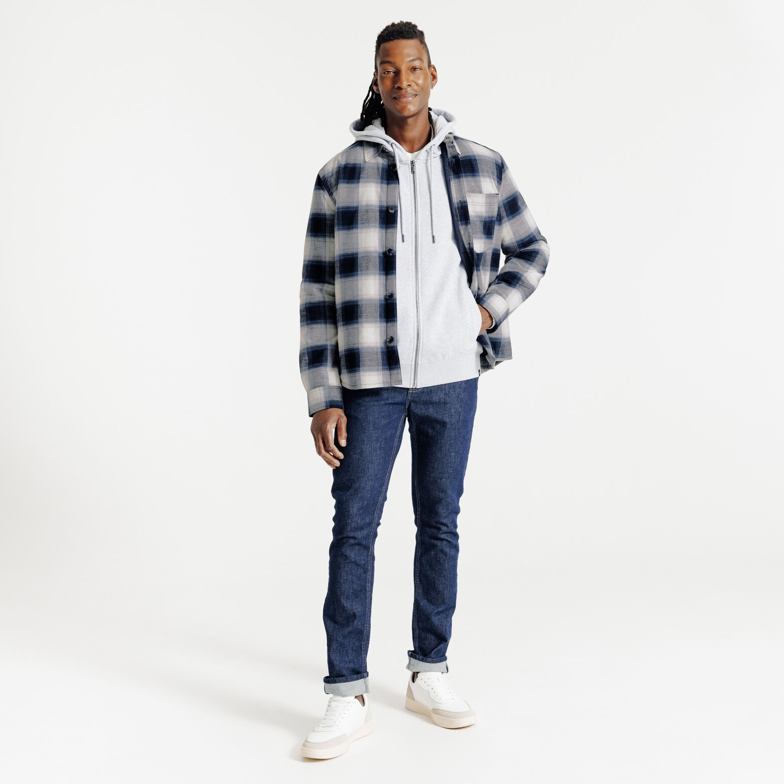 Gevoerd overhemd in katoen