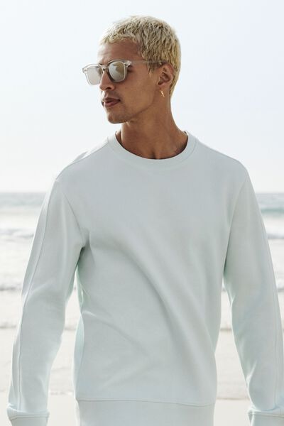 Sweat piqu&eacute; &agrave; col rond