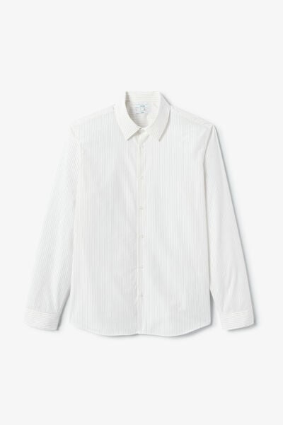 Chemise regular ray&eacute;e en coton