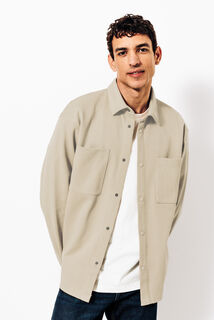 Surchemise en maille col chemise