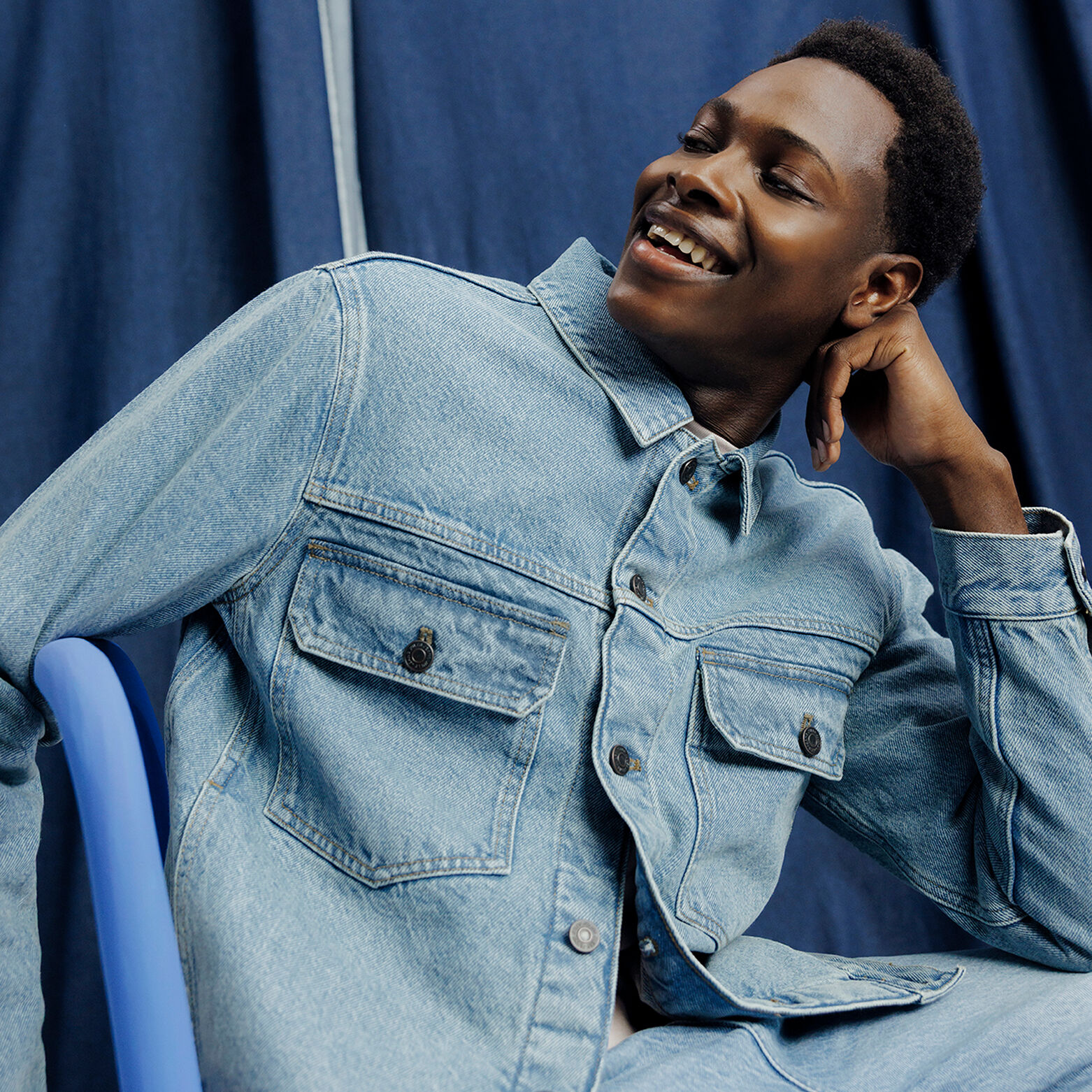 Ensemble veste en jean et jean - Bleu