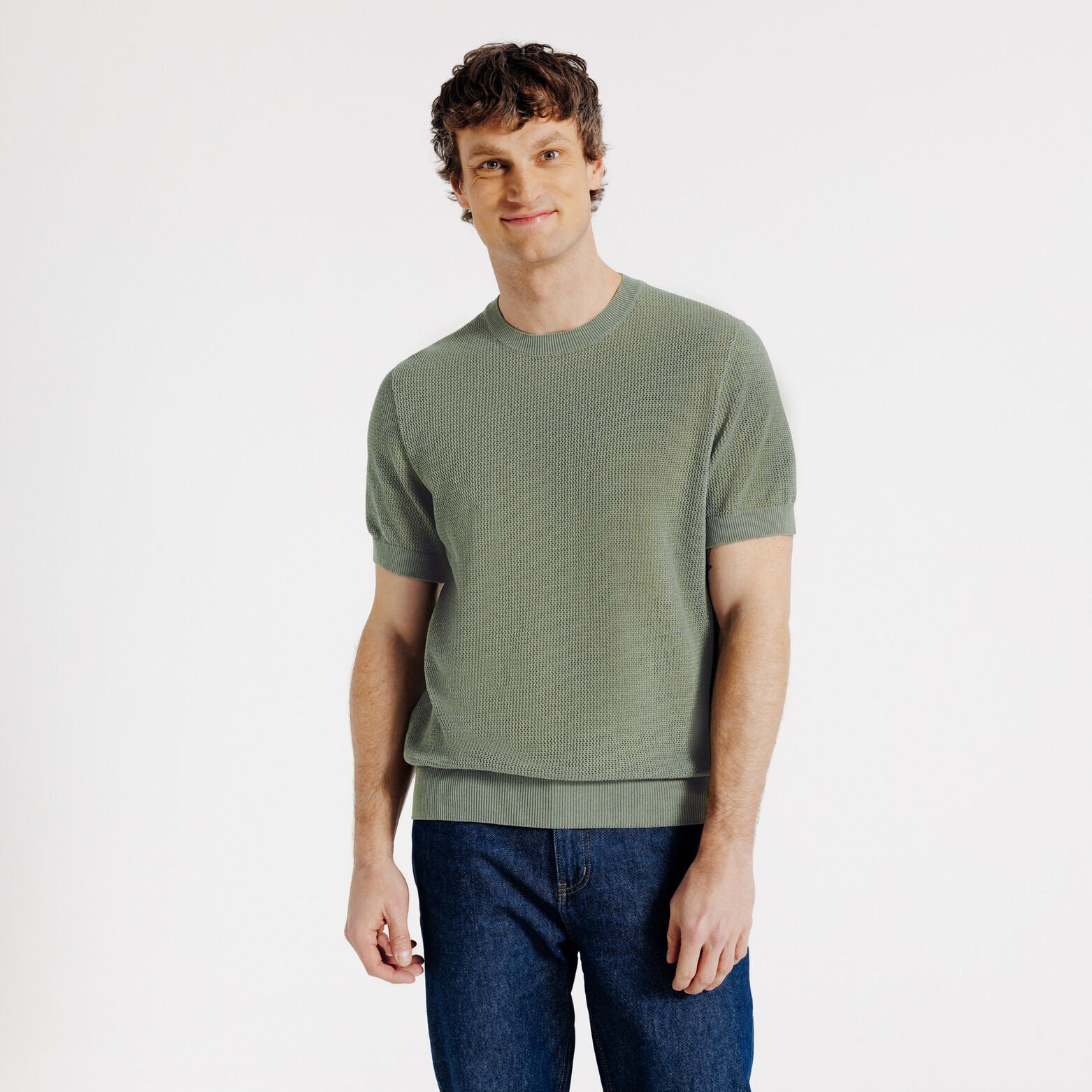 Tee shirt en maille manches courtes