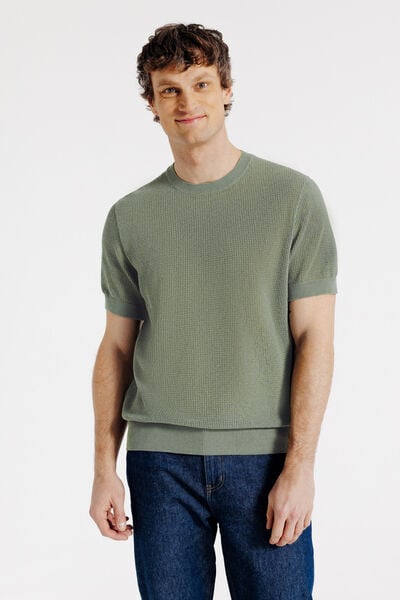 Tee shirt en maille manches courtes