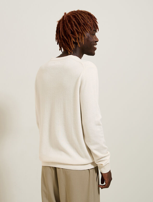 Pull col rond m&eacute;lange m&eacute;rinos cachemire