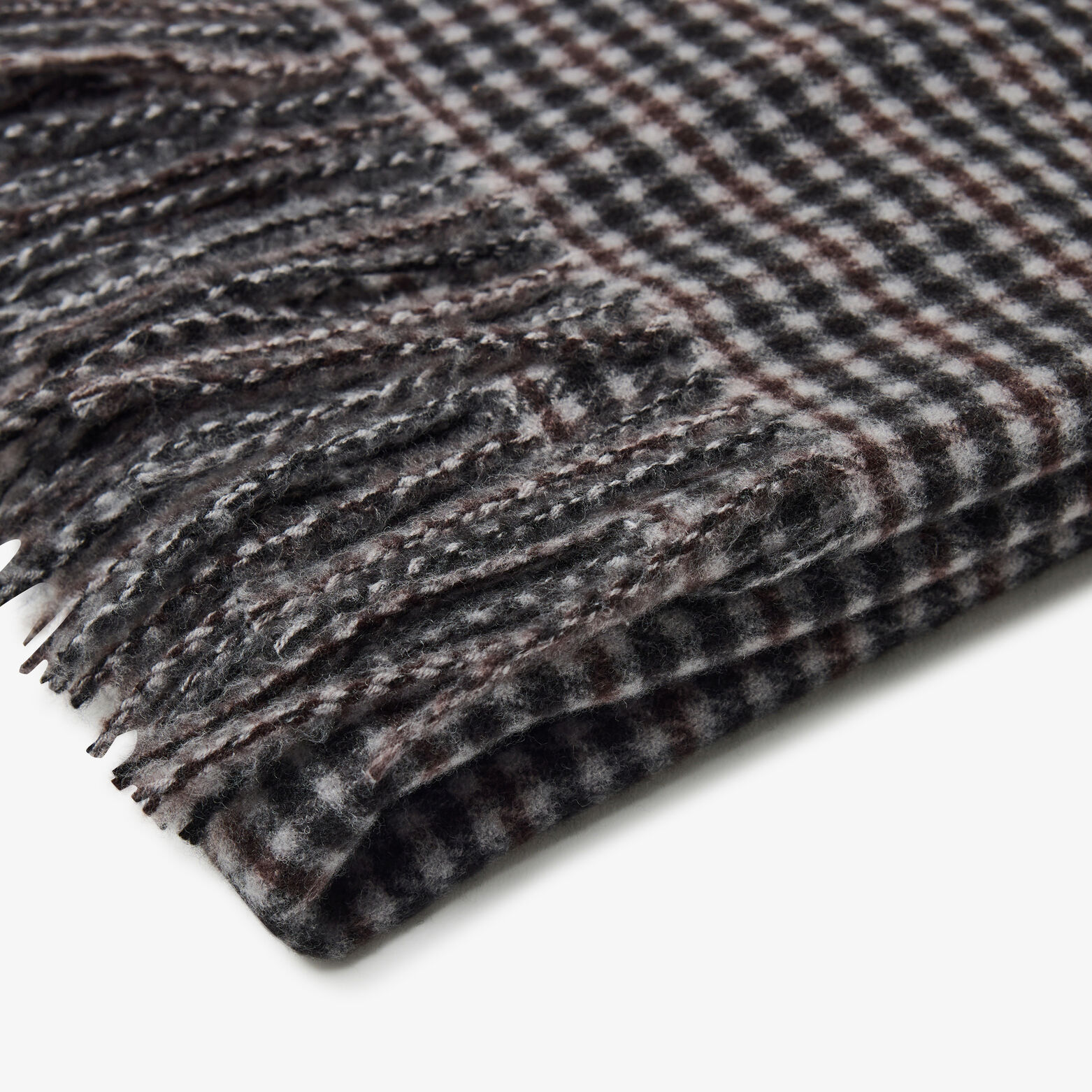 Zacht aanvoelende geruite sjaal