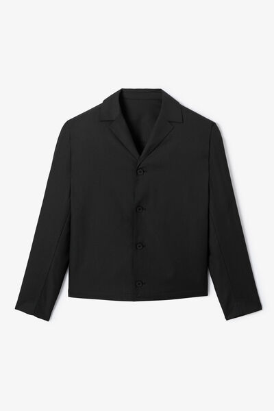 Veste boutonn&eacute;e col requin