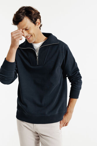 Sweat col camionneur zippé