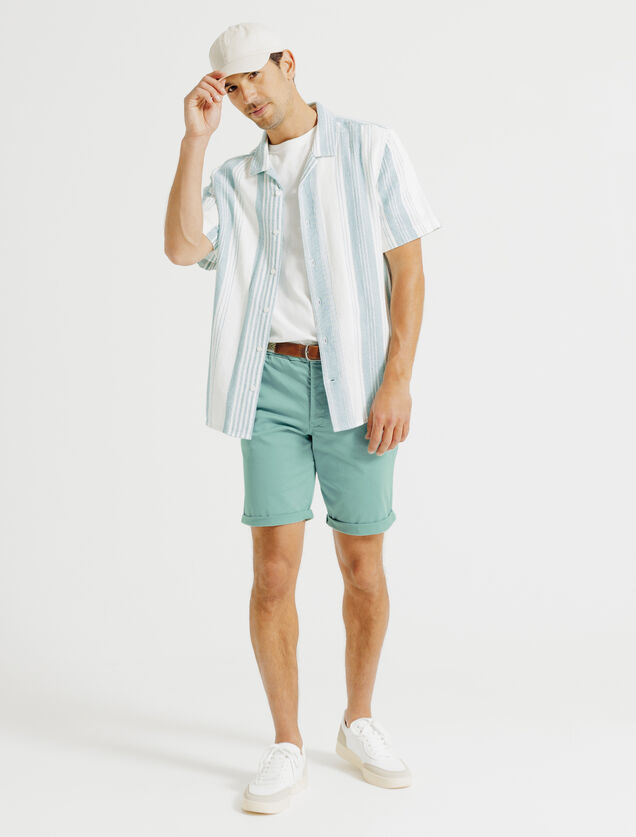 Effen chino short met riem