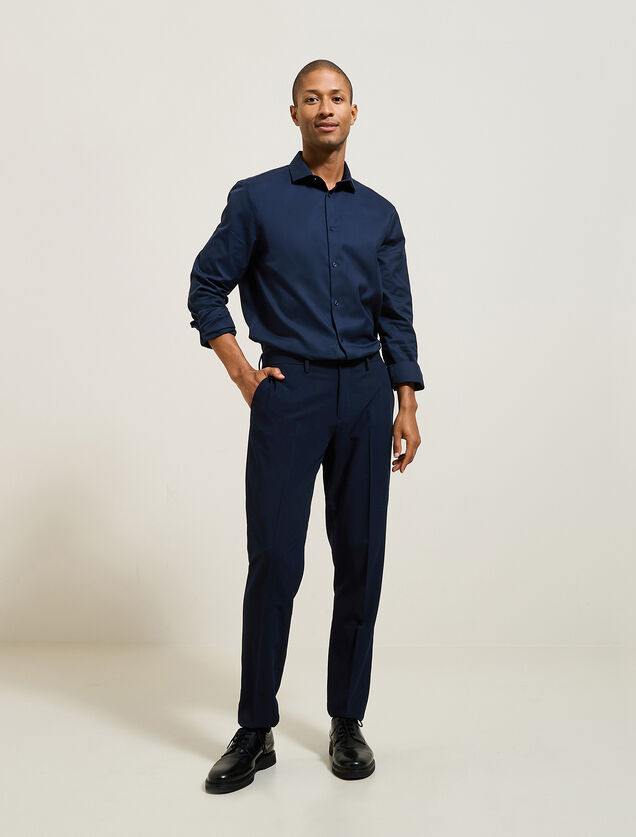 Chemise sans repassage slim en coton