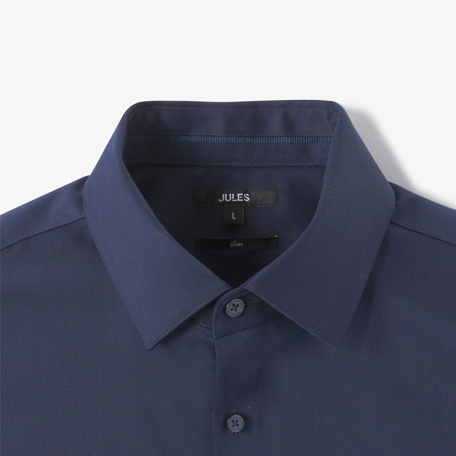 Chemise sans repassage en coton unie slim